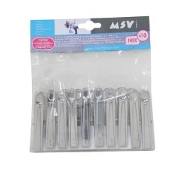 Pince à linge vendue par 10 MSV en inox