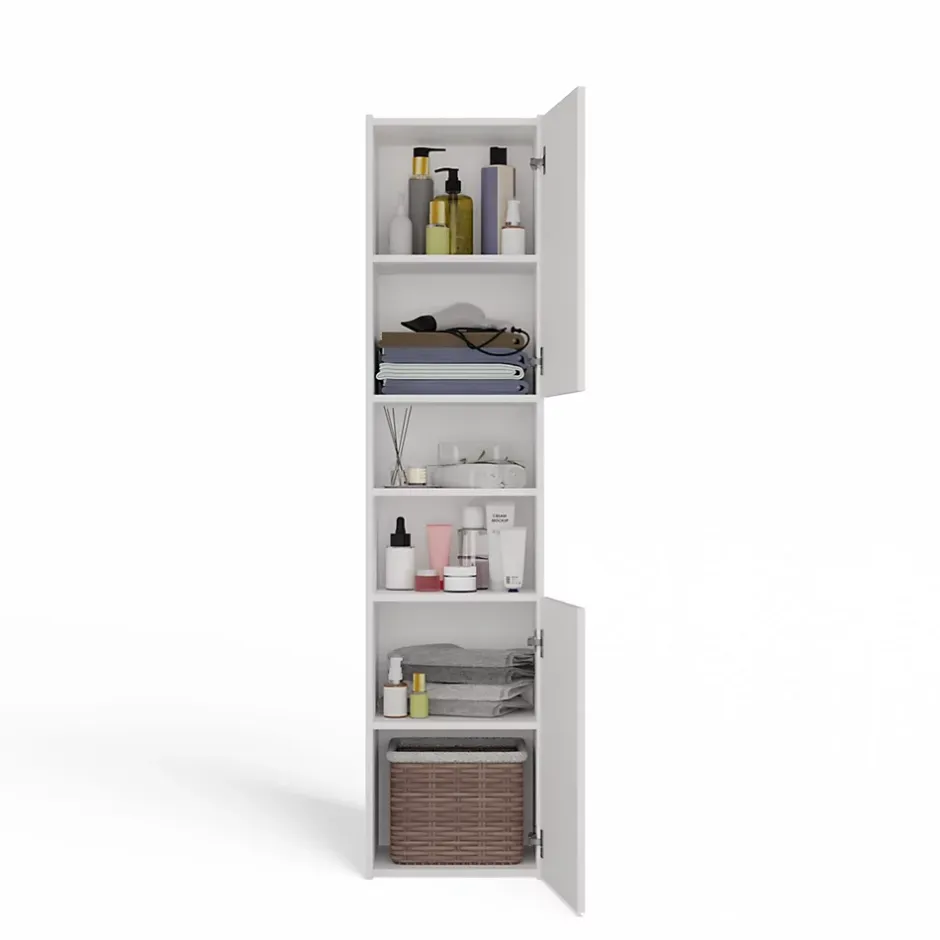 Topeshop PISA 40 - Colonne de salle de bain 30x40x170 - Meuble salle de bain - Rangement salle de bain - Colonne rangement