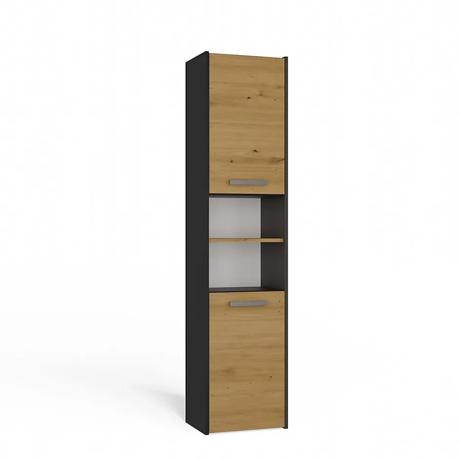 Topeshop PISA - Armoire de salle de bains style moderne -170x40x30cm - Meuble colonne de rangement SDB