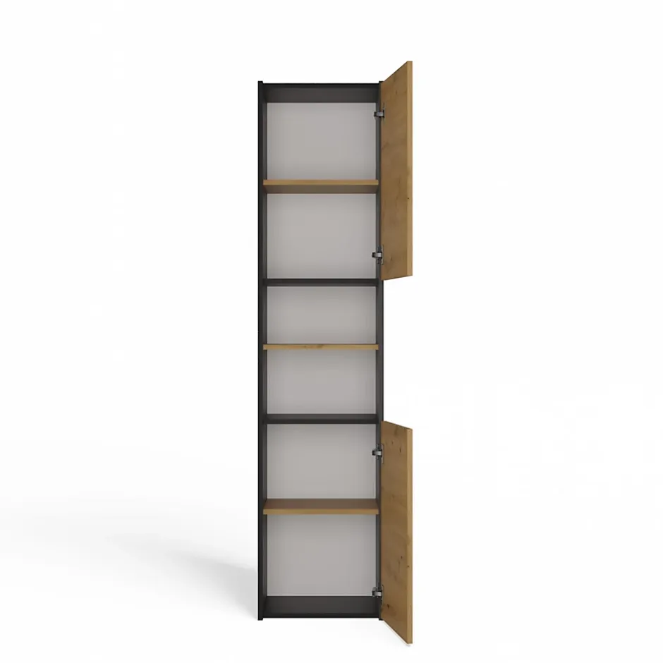 Topeshop PISA - Armoire de salle de bains style moderne -170x40x30cm - Meuble colonne de rangement SDB