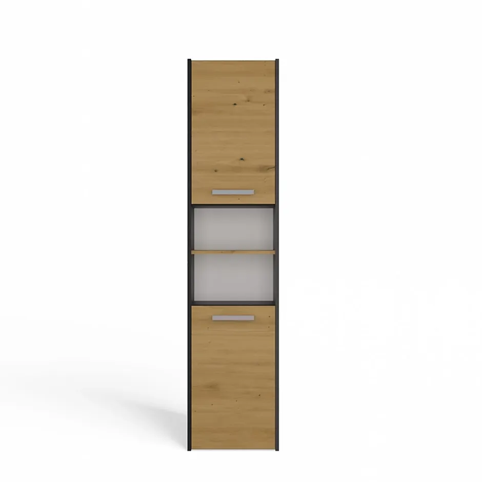 Topeshop PISA - Armoire de salle de bains style moderne -170x40x30cm - Meuble colonne de rangement SDB