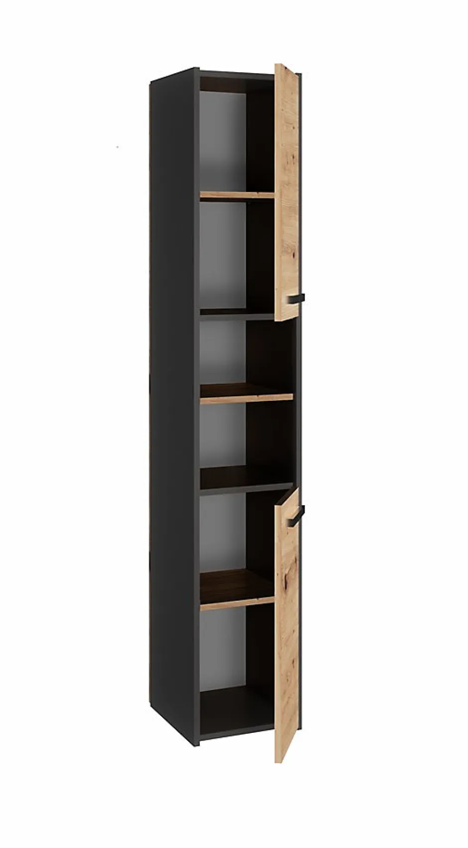 Topeshop PISA - Armoire de salle de bains - 170x30x30 cm - Colonne de rangement SDB - Aspect bois