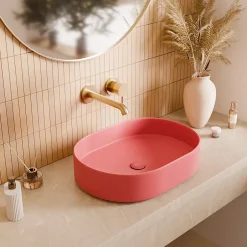Ceramia PixL 50 x 37 x 13,5 cm vasque à poser Infinitio, sans trop-plein, rose (CEPX5037PM)