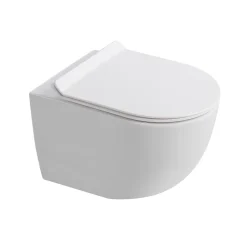 Ceramica PixL WC suspendu en céramique sans bride Tornado Quiet et fixations invisibles + abattant frein de chute, blanc (CEPX010RTORPWM)