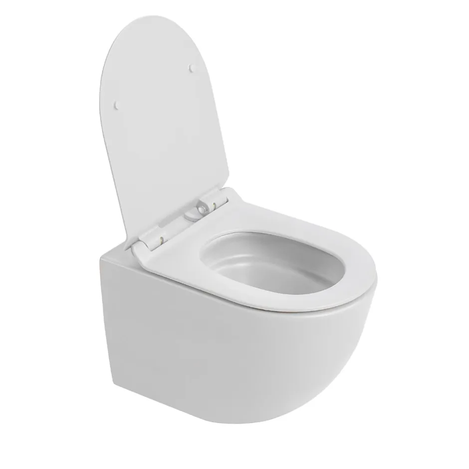 Ceramica PixL WC suspendu en céramique sans bride Tornado Quiet et fixations invisibles + abattant frein de chute, blanc (CEPX010RTORPWM)