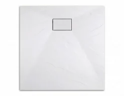 Ceramia PixL 90x90 cm receveur de douche carré à poser BMC avec surface effet pierre, blanc (CERAPX9090W)* Receveur De Douche