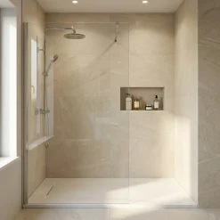 Ceramica PixL 120x90 cm receveur de douche rectangulaire à poser en résine composite avec surface effet pierre, blanc (CERAPX12090W)