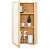 [En.Casa] Placard mural Ikorfat pour salle de bain porte avec miroir 61 x 35 x 14 cm en.casa* Meuble De Salle De Bains Faible Profondeur