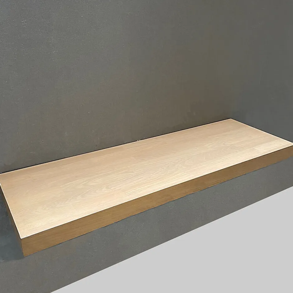 Byca Plan 110 cm en bois aspect lamellé collé recoupable + fixation
