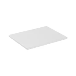 Meublorama Plan de meuble sous vasque NOXERA 60 cm Coloris blanc mat À poser* Plan Double Vasque