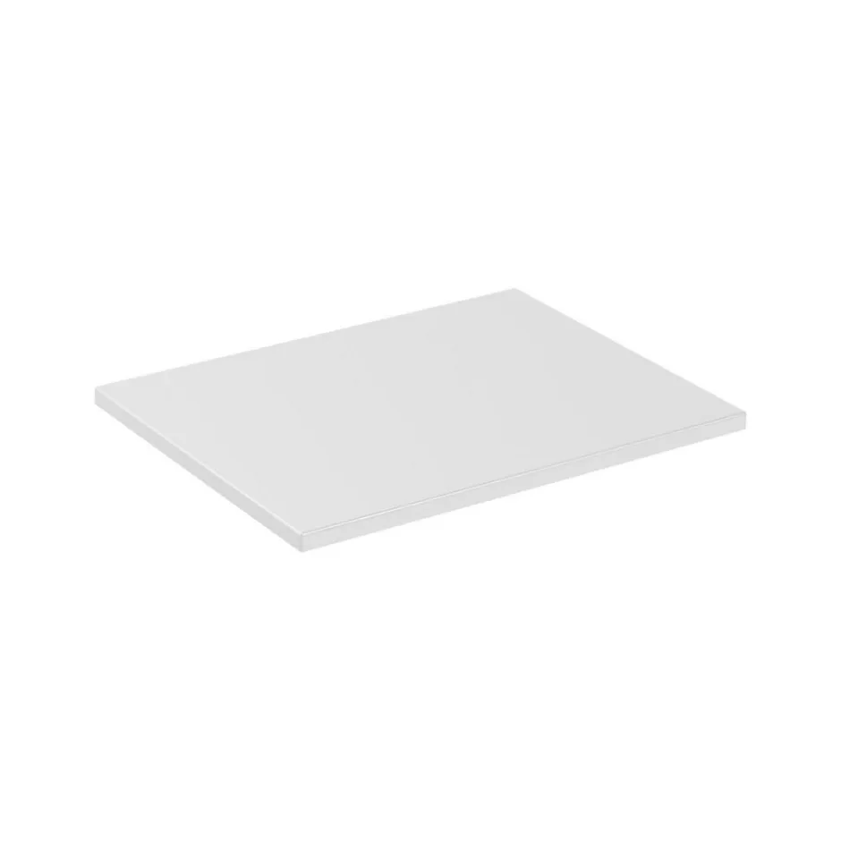 Meublorama Plan de meuble sous vasque NOXERA 60 cm Coloris blanc mat À poser* Plan Double Vasque