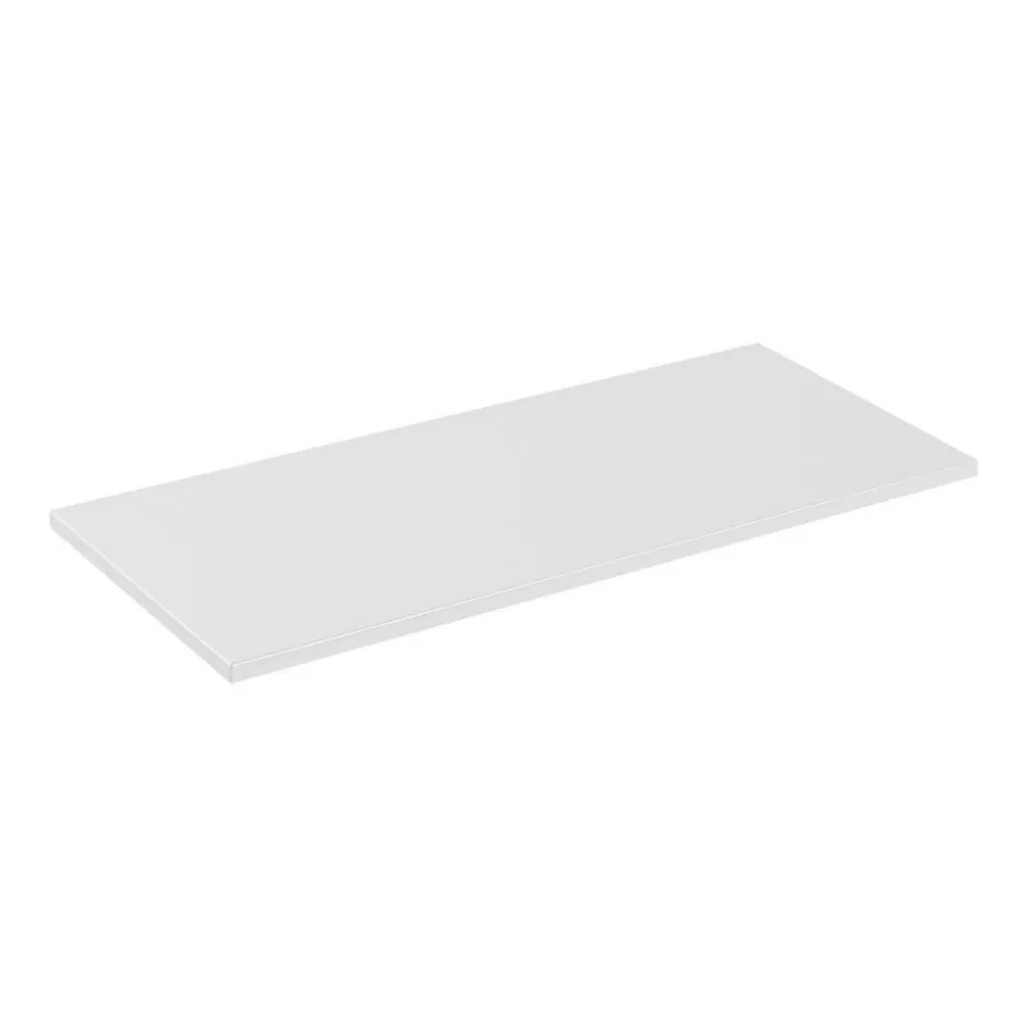 Meublorama Plan de meuble sous vasque NOXERA 120 cm Coloris blanc mat À poser* Plan Double Vasque