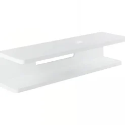 Sanindusa Plan de toilette à 2 niveaux pré-percé pour vasque à poser HI-dden 160 blanc* Plan Simple Vasque