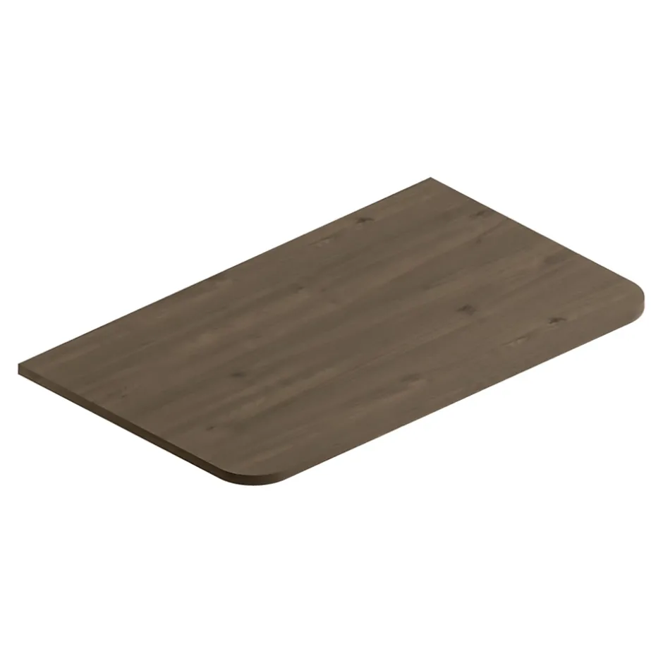 Plan de toilette en mélaminé décor noyer Alba 84,5 cm