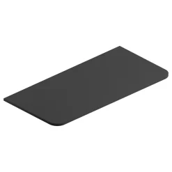 Plan de toilette en mélaminé noir mat Alba 104,5 cm