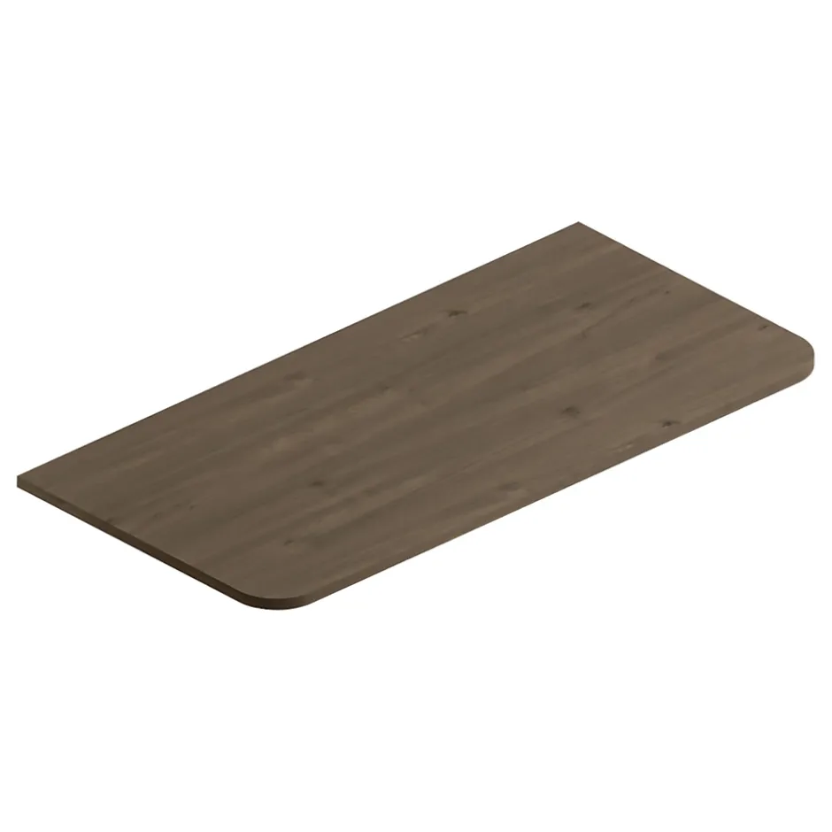Plan de toilette en mélaminé décor noyer Alba 104,5 cm