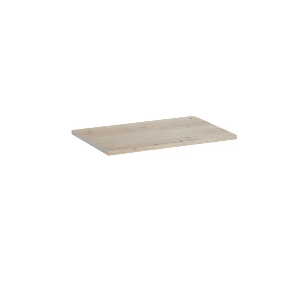 Plan de toilette faible profondeur effet chêne artisan L.60 x l.38 x ép.1,8 cm, Calao