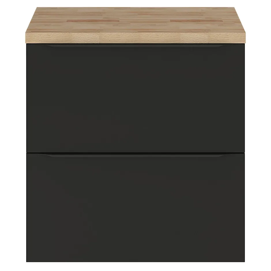 GoodHome Plan de toilette Hartland L. 60 cm chêne