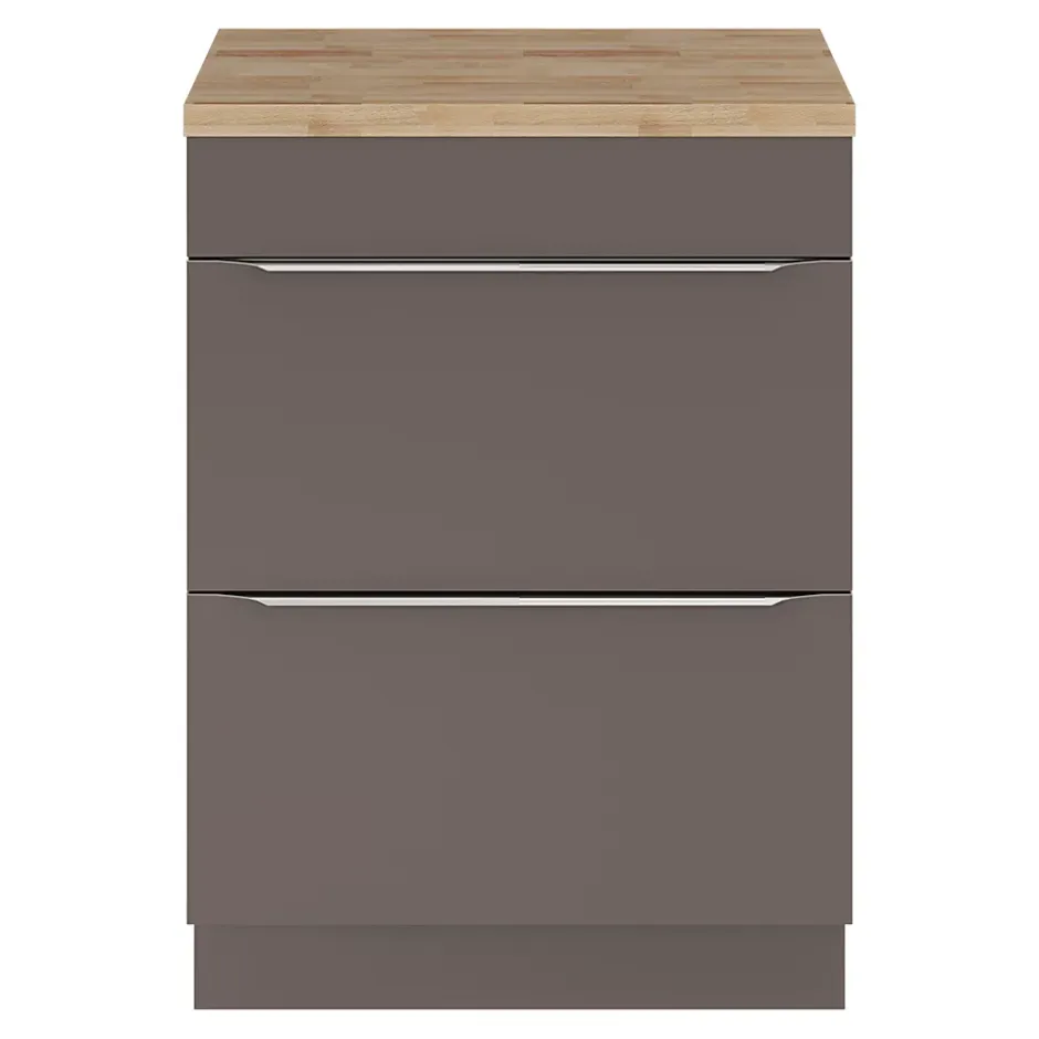GoodHome Plan de toilette Hartland L. 60 cm chêne