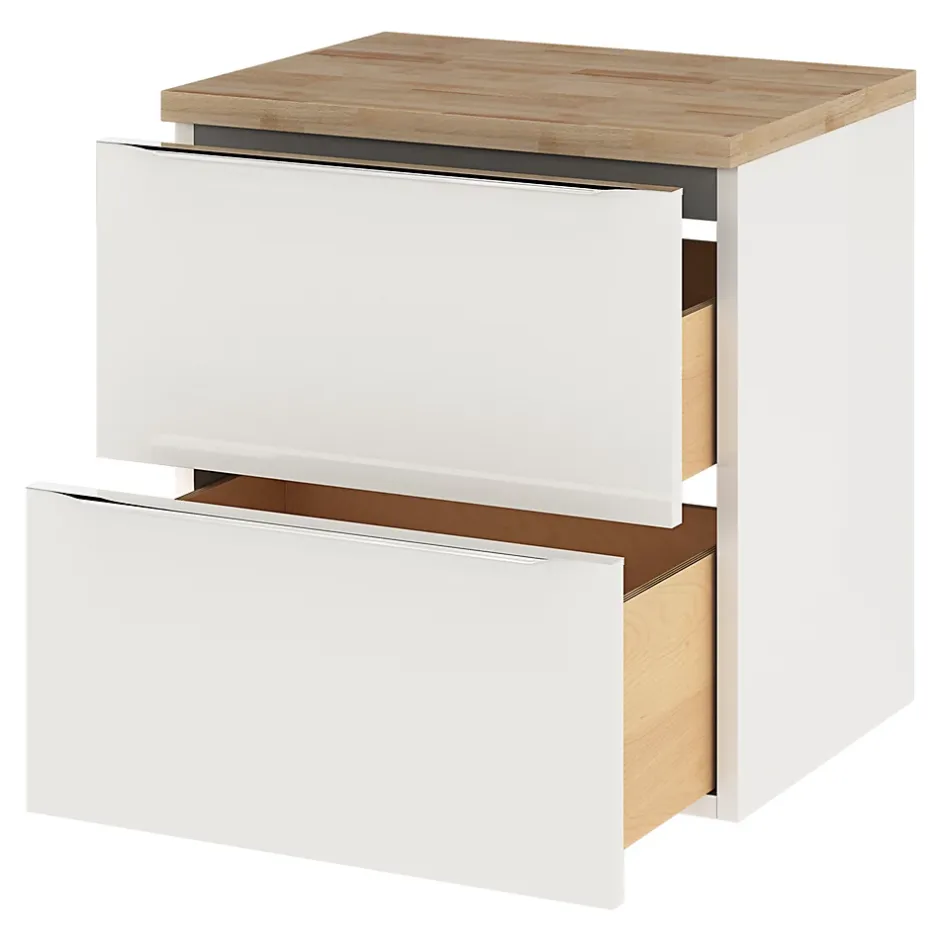 GoodHome Plan de toilette Hartland L. 60 cm chêne