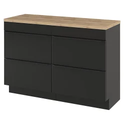 GoodHome Plan de toilette Hartland L. 120 cm chêne* Plan De Travail Buanderie|Plan De Travail Salle De Bains