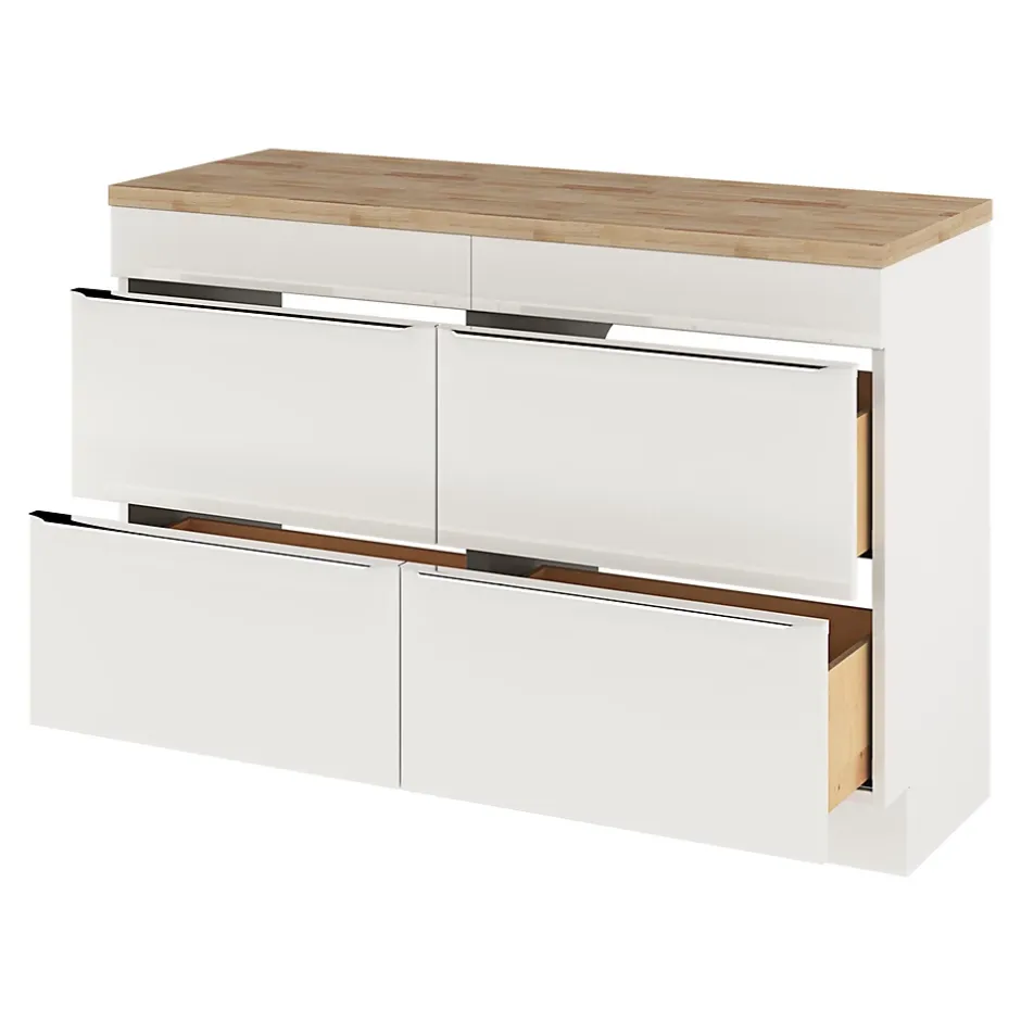 GoodHome Plan de toilette Hartland L. 120 cm chêne* Plan De Travail Buanderie|Plan De Travail Salle De Bains