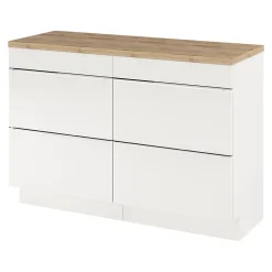 GoodHome Plan de toilette Hartland L. 120 cm chêne* Plan De Travail Buanderie|Plan De Travail Salle De Bains