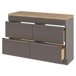GoodHome Plan de toilette Hartland L. 120 cm chêne* Plan De Travail Buanderie|Plan De Travail Salle De Bains
