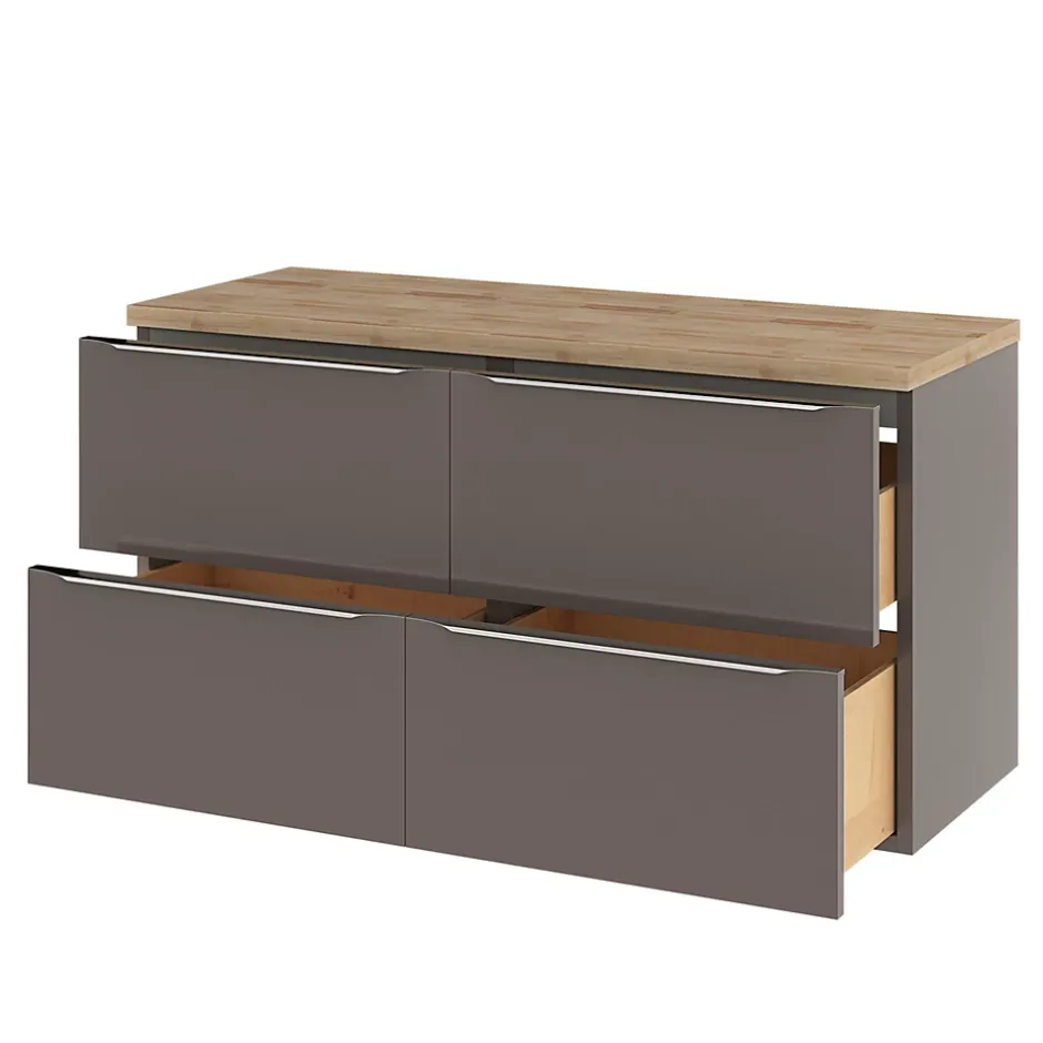 GoodHome Plan de toilette Hartland L. 120 cm chêne* Plan De Travail Buanderie|Plan De Travail Salle De Bains