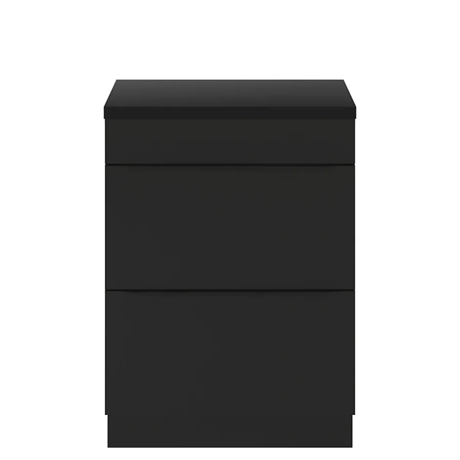 GoodHome Plan de toilette L.60,5 x l.45,5 cm, noir mat, Cadelia