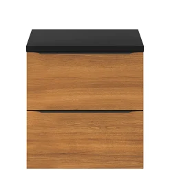 GoodHome Plan de toilette L.60,5 x l.45,5 cm, noir mat, Cadelia