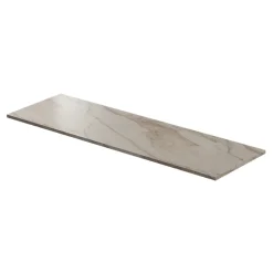 GoodHome Plan de toilette L.140 x l.45 x ép.2 cm effet marbre beige Cadélia