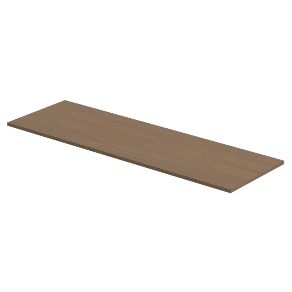 GoodHome Plan de toilette L.140 x l.45 x ép.1,8 cm effet chêne Kentia