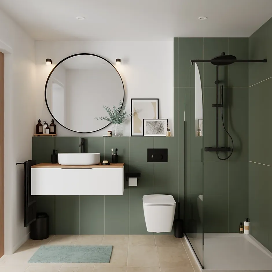GoodHome Plan de toilette L.100 x l.45 x ép.18 cm effet chêne Kentia