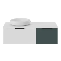GoodHome Plan de toilette L.100 x l.45 x ép.18 cm blanc mat Kentia* Plan De Travail Buanderie|Plan De Travail Salle De Bains