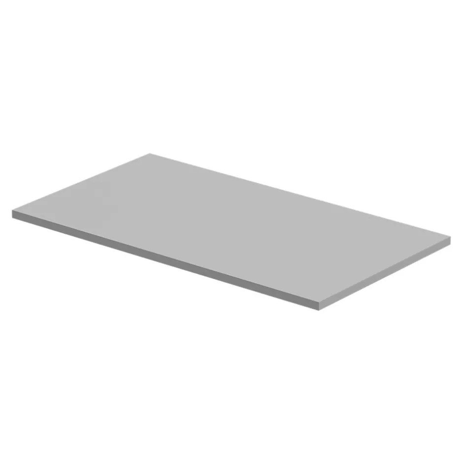 GoodHome Plan de toilette L.80 x l.45 x ép.1,8 cm, blanc mat, Kentia* Plan De Travail Buanderie|Plan De Travail Salle De Bains