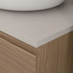 GoodHome Plan de toilette L.140 x l.45 x ép.1,8 cm beige cachemire Kentia