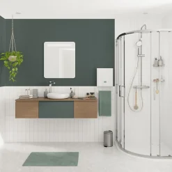 GoodHome Plan de toilette L.140 x l.45 x ép.1,8 cm effet noyer Kentia