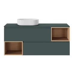 GoodHome Plan de toilette L.140 x l.45 x ép.18 cm vert forêt mat Kentia* Plan De Travail Buanderie|Plan De Travail Salle De Bains