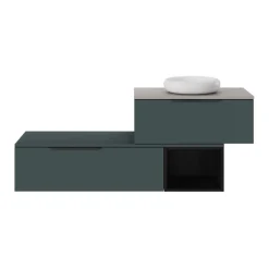 GoodHome Plan de toilette L.140 x l.45 x ép.18 cm vert forêt mat Kentia* Plan De Travail Buanderie|Plan De Travail Salle De Bains