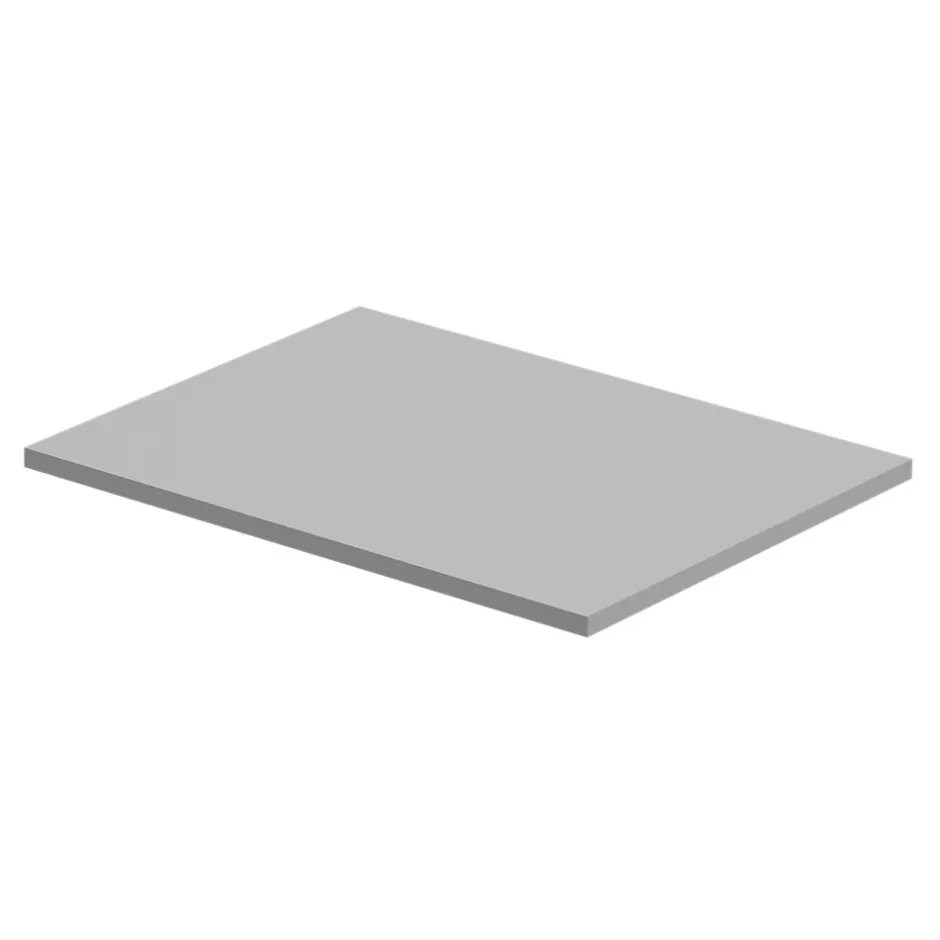 GoodHome Plan de toilette L.60 x l.45 x ép.1,8 cm, blanc mat, Kentia