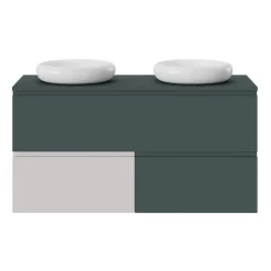 GoodHome Plan de toilette L.120 x l.45 x ép.18 cm vert forêt mat Kentia