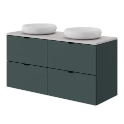GoodHome Plan de toilette L.120 x l.45 x ép.1,8 cm beige cachemire Kentia