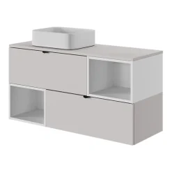 GoodHome Plan de toilette L.120 x l.45 x ép.1,8 cm beige cachemire Kentia