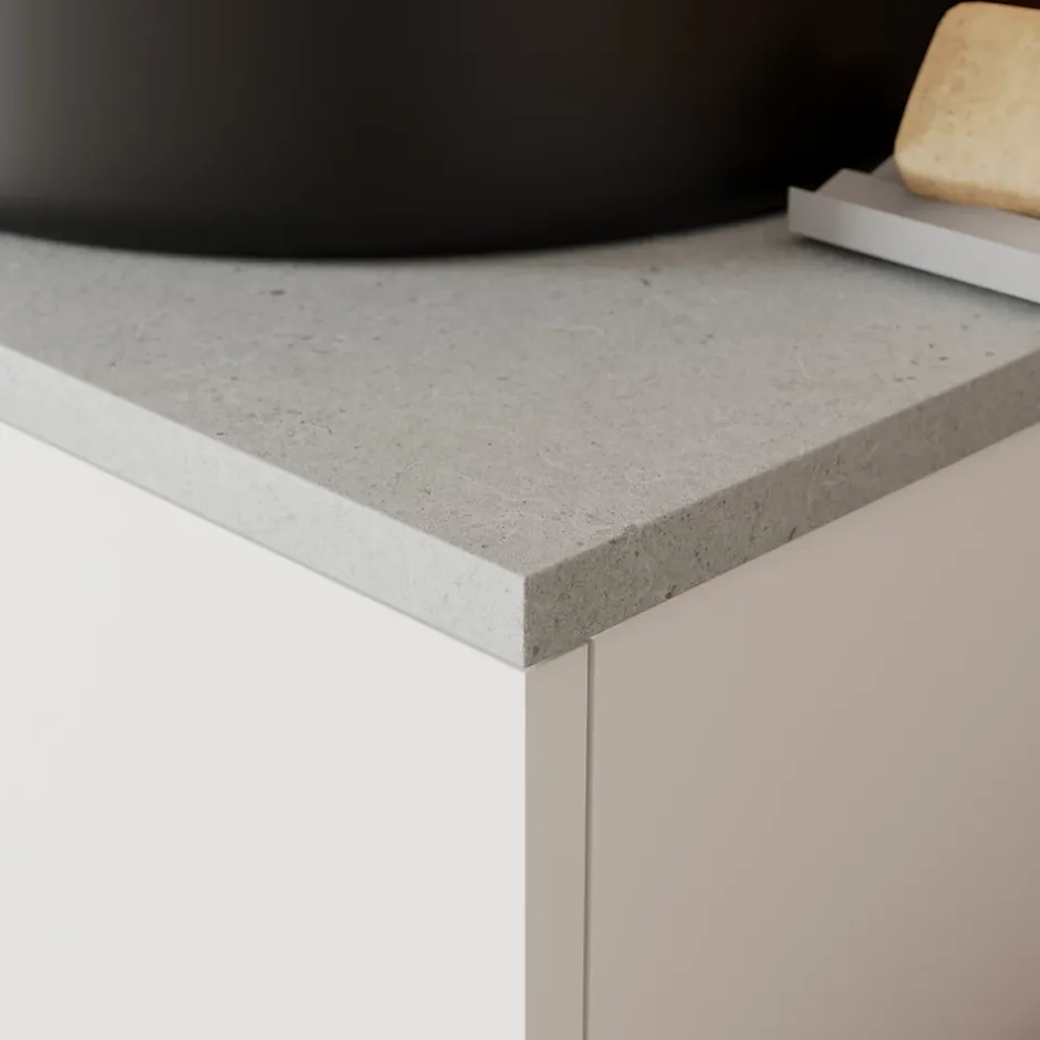GoodHome Plan de toilette L.60 x l.45 x ép.2 cm, effet granite gris, Cadélia* Plan De Travail Buanderie|Plan De Travail Salle De Bains