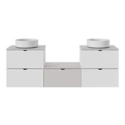 GoodHome Plan de toilette L.60 x l.45 x ép.1,8 cm, beige cachemire, Kentia* Plan De Travail Buanderie|Plan De Travail Salle De Bains