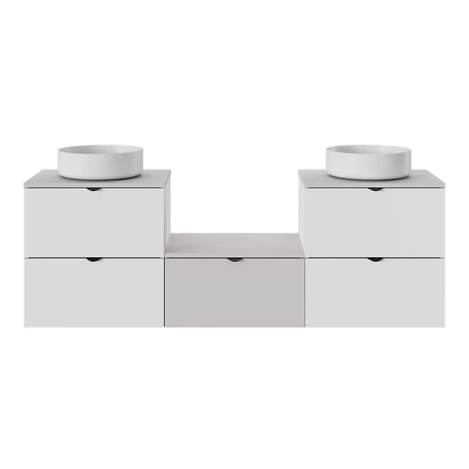 GoodHome Plan de toilette L.60 x l.45 x ép.1,8 cm, beige cachemire, Kentia* Plan De Travail Buanderie|Plan De Travail Salle De Bains