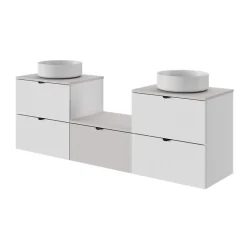 GoodHome Plan de toilette L.60 x l.45 x ép.1,8 cm, beige cachemire, Kentia* Plan De Travail Buanderie|Plan De Travail Salle De Bains