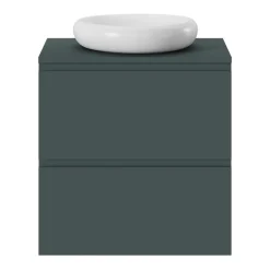 GoodHome Plan de toilette L.60 x l.45 x ép.1,8 cm, vert forêt, Kentia