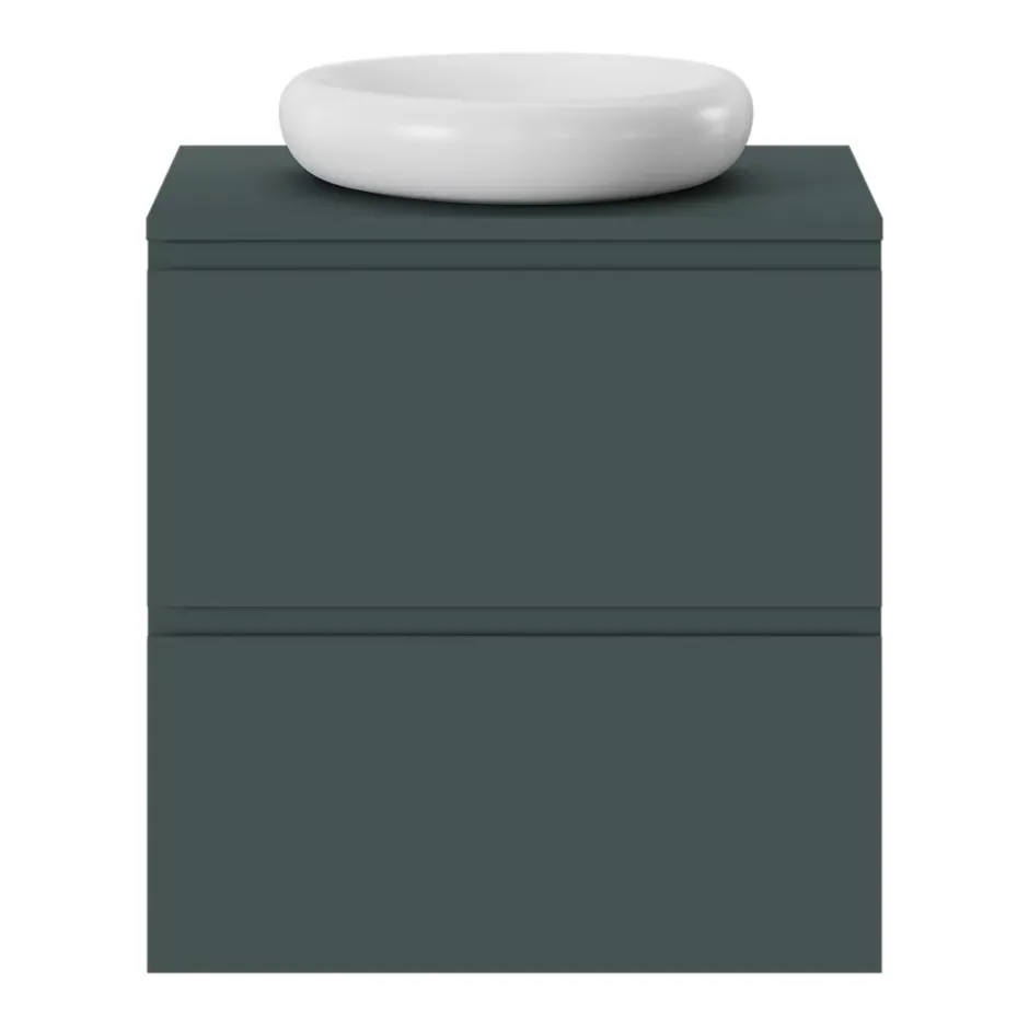 GoodHome Plan de toilette L.60 x l.45 x ép.1,8 cm, vert forêt, Kentia